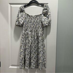 H&M Cottagecore Floral Dress with Puff Sleeves